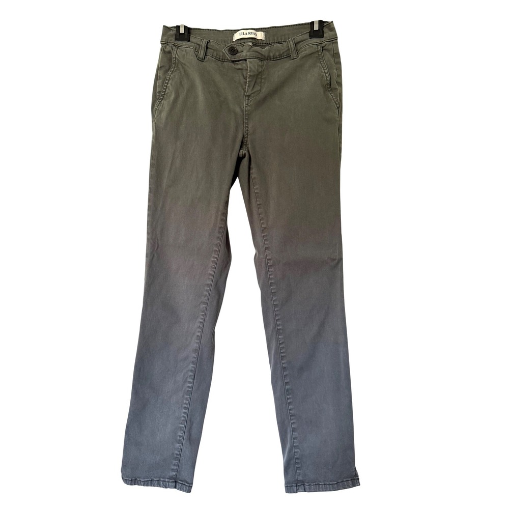 Lila Ryan Pine Grove‎ Slim Tapered Chino Pants Olive Green Womens Size 2